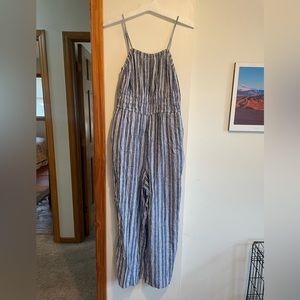 Old Navy navy striped jumpsuit size Large